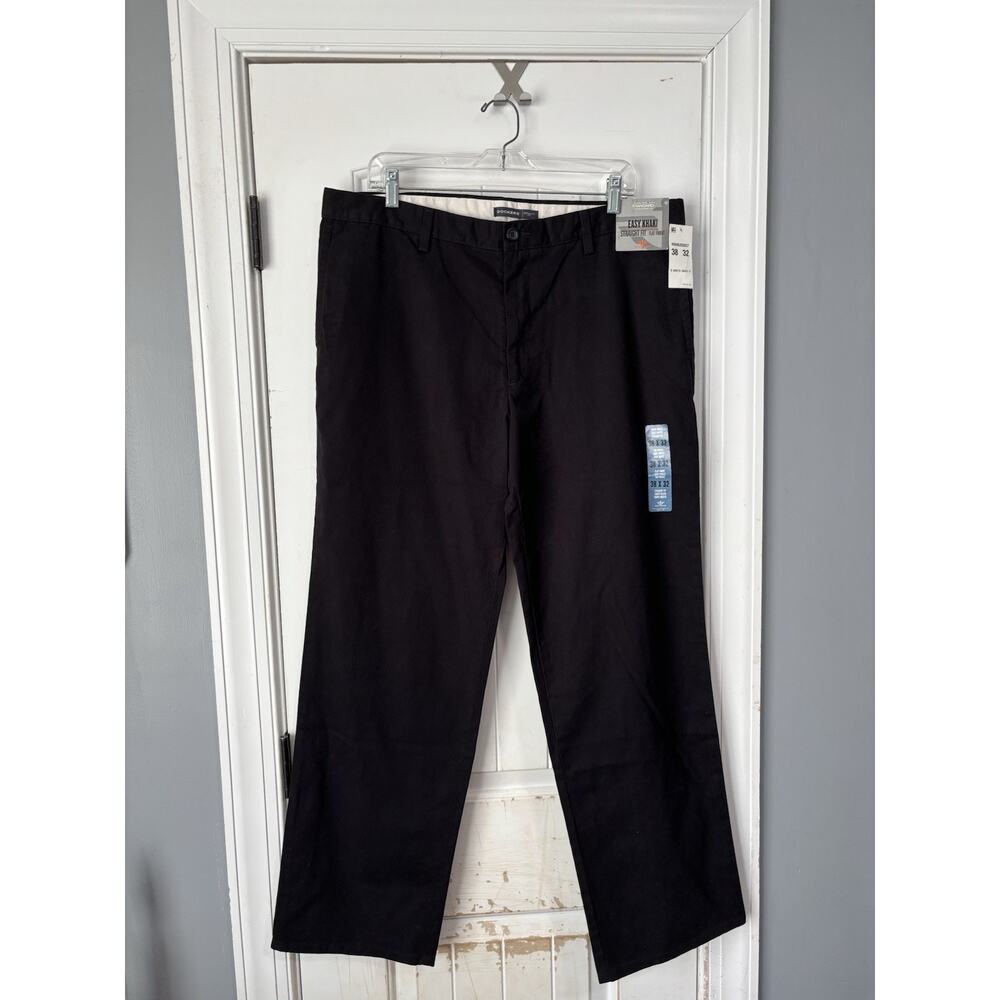 New‎ Dockers Black Easy Khaki Pants Mens SIZE 38X32 Classic Straight Fit